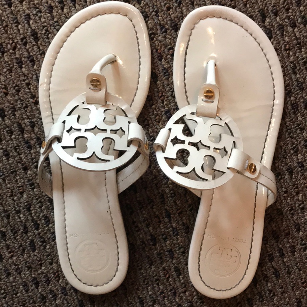 white tory burch miller sandals